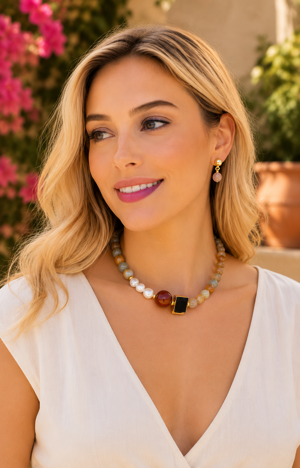Set de collar multicolor - SET COLLAR PIEDRA NATURAL Boutiquemirel 