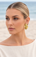 Aretes ondas gold