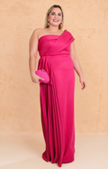 Vestido fucsia asimétrico - VESTIDO LARGO CURVY Boutiquemirel 