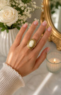 Anillo ovalado con piedra - COLLARES CHAPA Boutiquemirel 