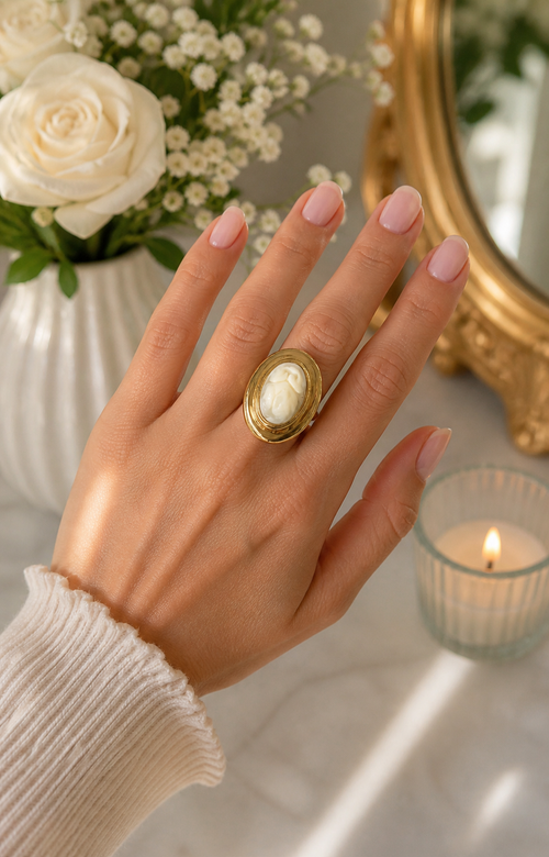 Anillo ovalado con piedra - COLLARES CHAPA Boutiquemirel 