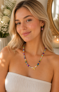Set multicolor con dije - SET COLLAR CHAPA Boutiquemirel 