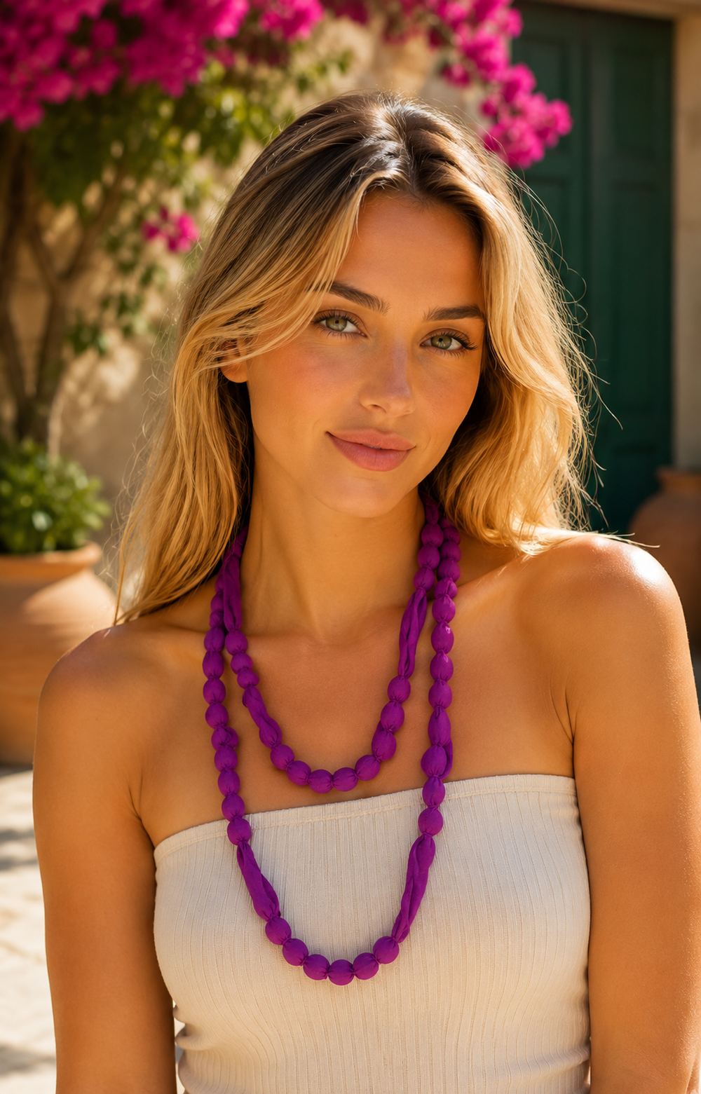 Collar largo de tela - COLLARES Boutiquemirel 
