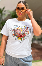 Blusa con estampado MOM floral