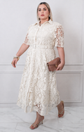 Vestido de guipiur con cinturòn - VESTIDO LARGO CURVY Boutiquemirel 