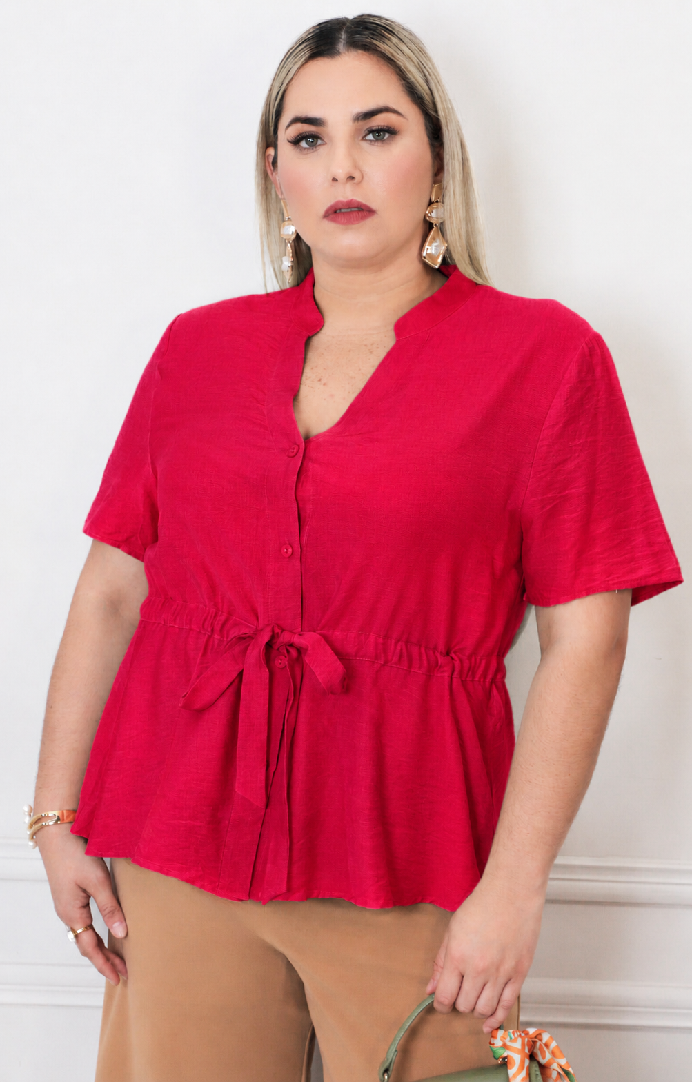 Blusa con lazo - BLUSAS CURVY Boutiquemirel 