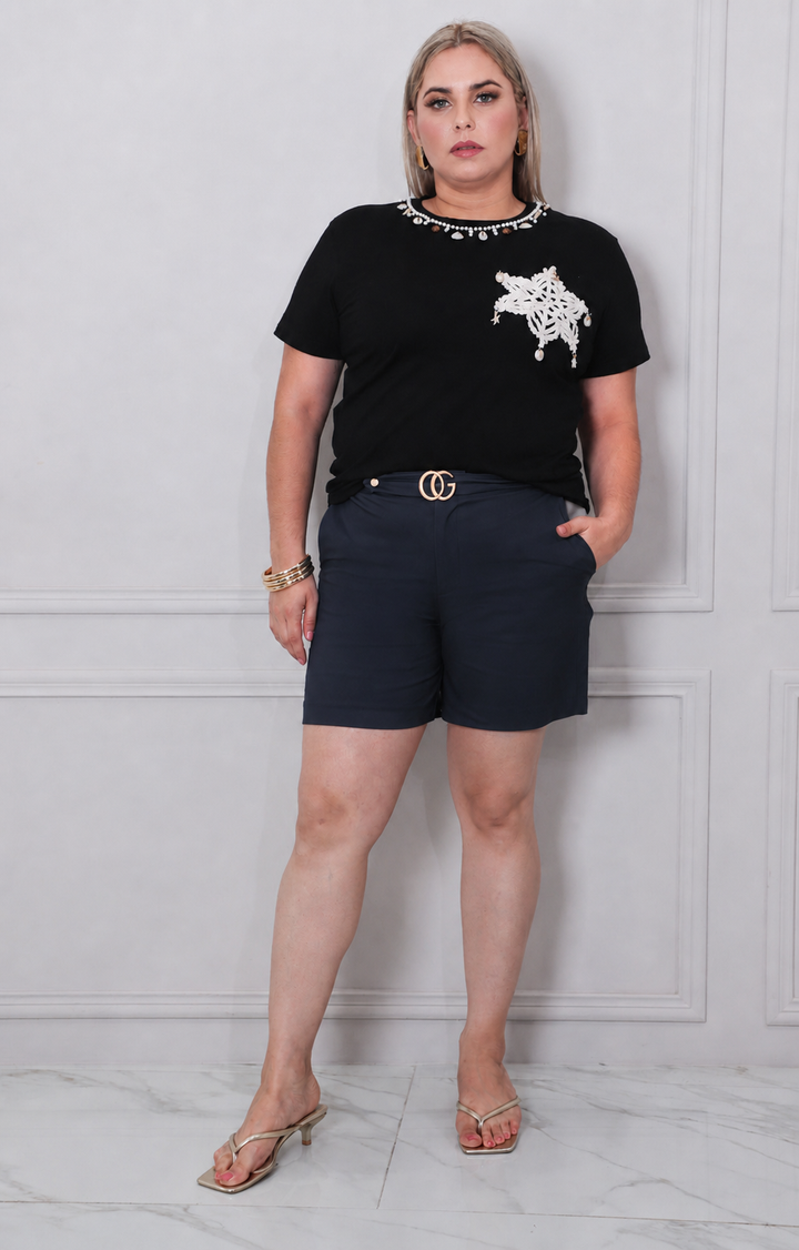 Short con hebilla dorada - SHORT CURVY Boutiquemirel 