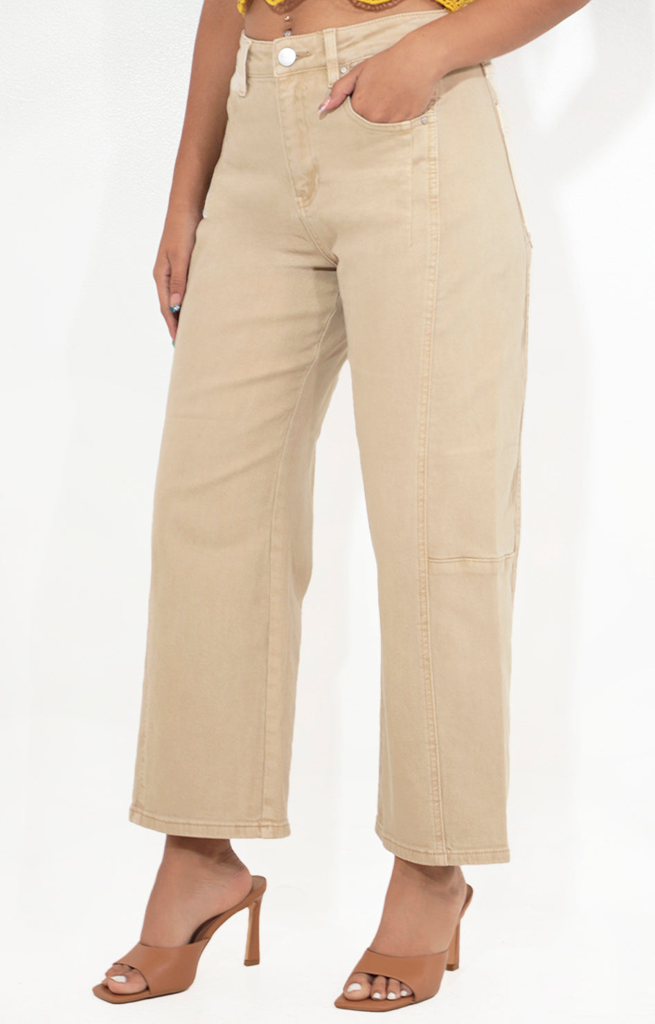 Pantalon beige recto - PANTALON Boutiquemirel 