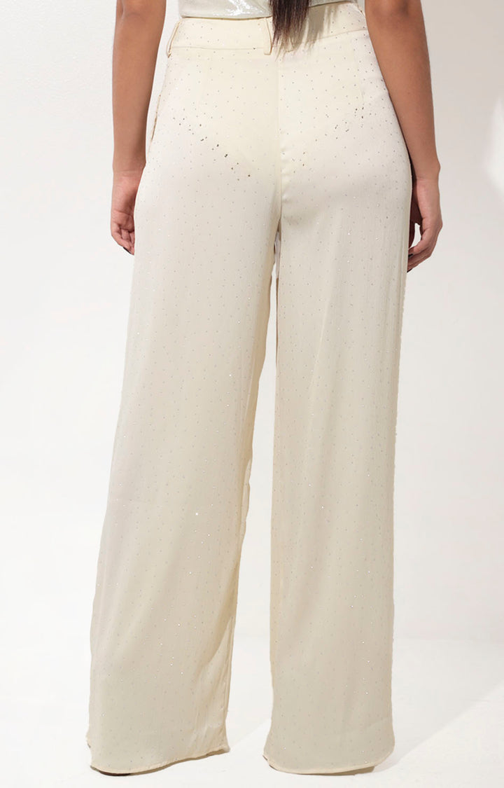Pantalón beige con brillos - PANTALON Boutiquemirel 