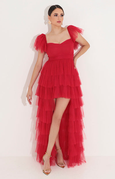 Vestido rojo en tull - VESTIDO Boutiquemirel 
