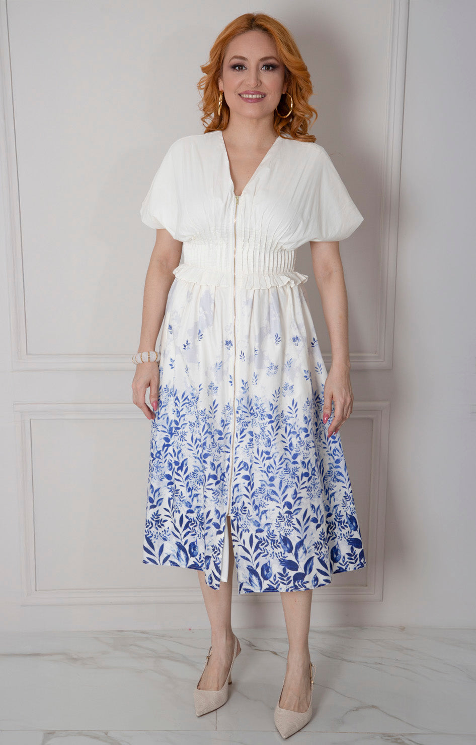 Vestido azul estampado - VESTIDO LARGO REGULAR Boutiquemirel 