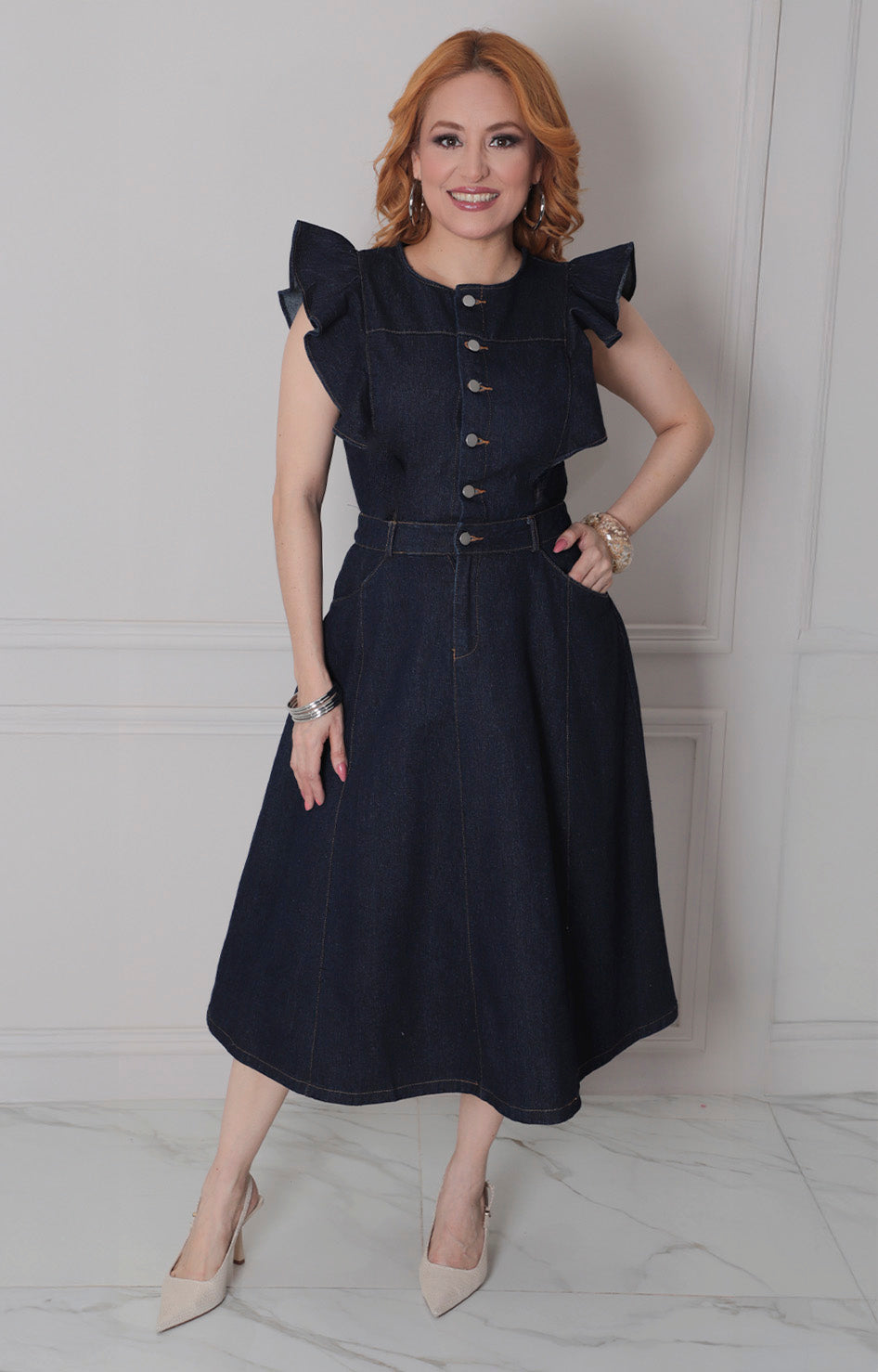 Vestido de mezclilla obscuro - VESTIDO LARGO REGULAR Boutiquemirel 