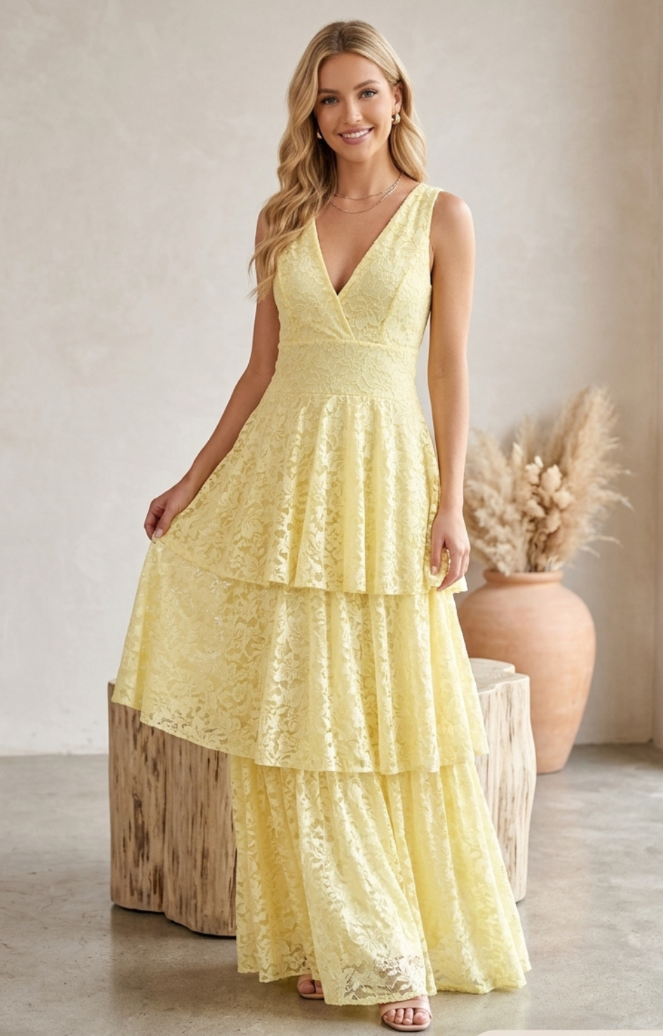 Vestido de encaje - VESTIDO LARGO REGULAR Boutiquemirel 