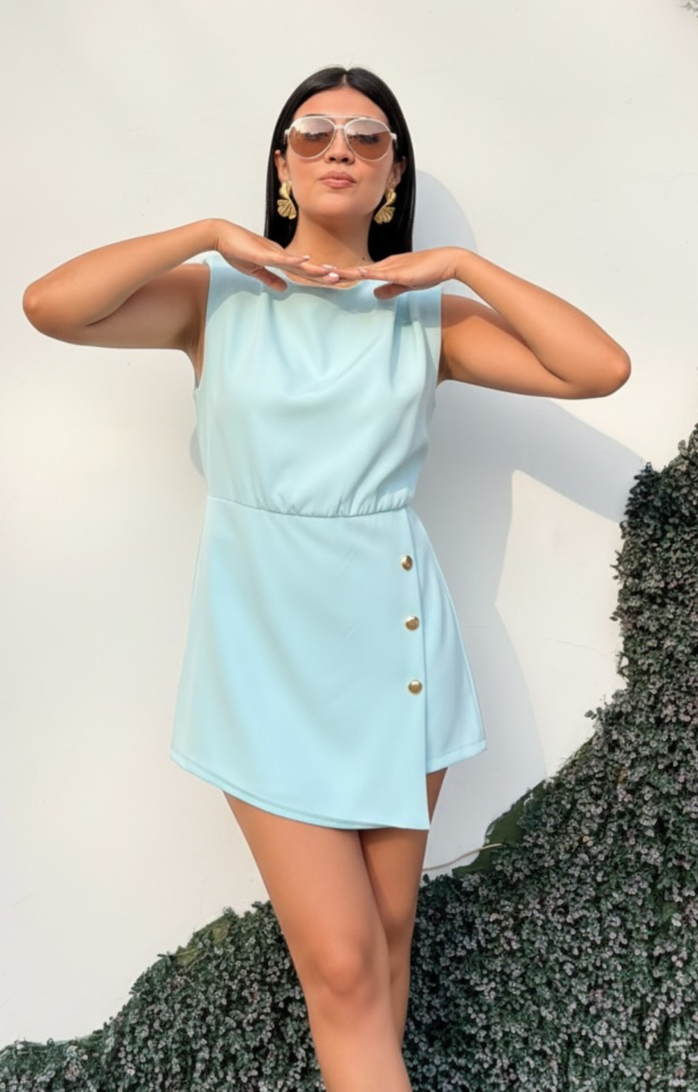 Jumpsuit aqua - PALAZZO CORTO REGULAR Boutiquemirel 