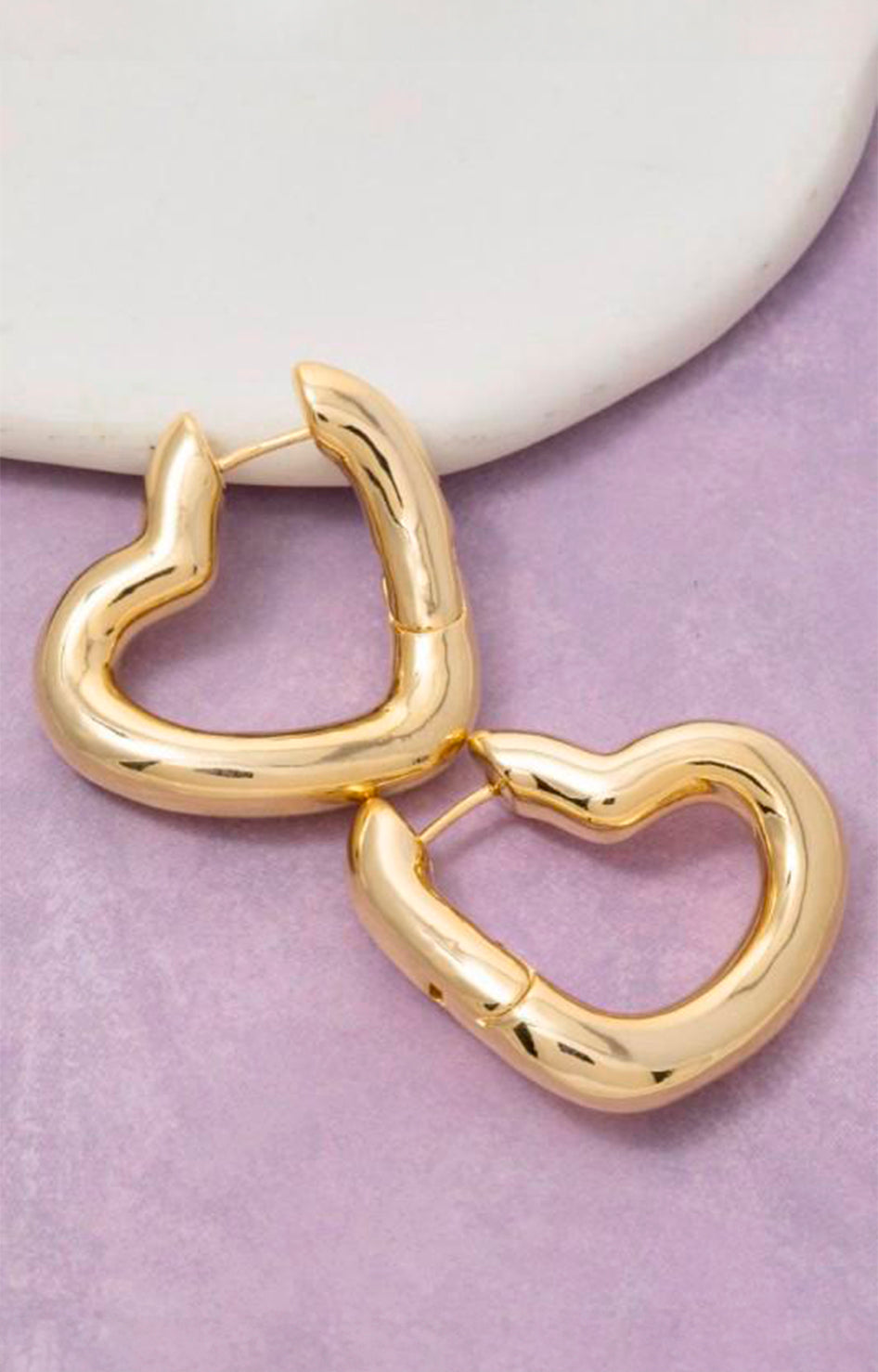 Aretes dorados de corazón - ARETE Boutiquemirel 