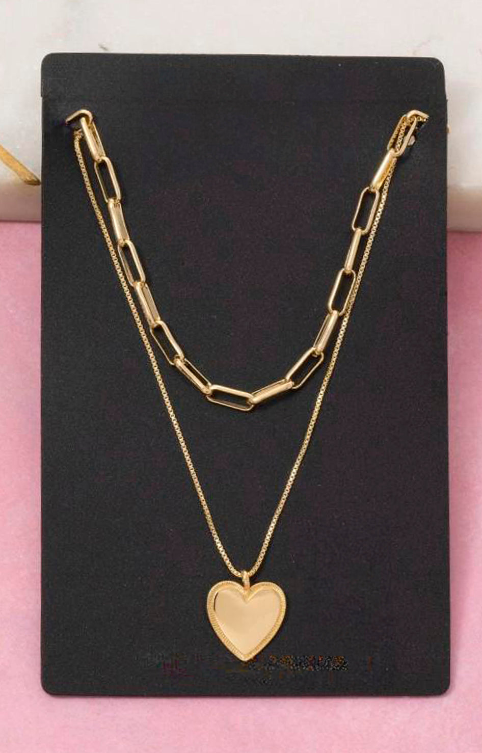 Collar dorado de corazòn - COLLAR Boutiquemirel 