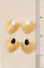 Arete dorado con negro - ARETE Boutiquemirel 