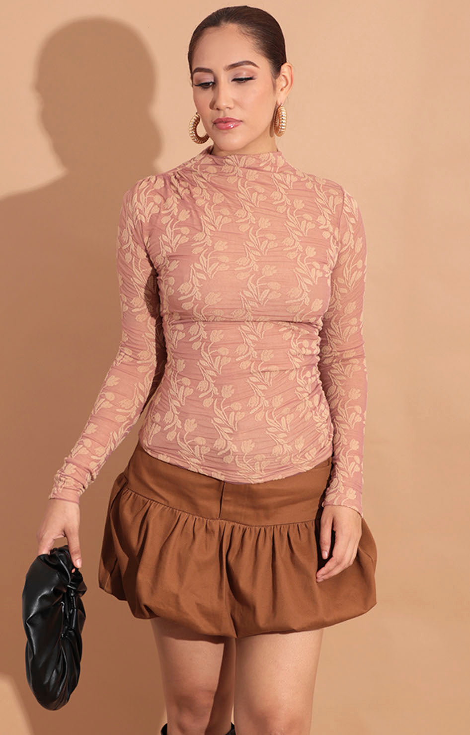 Blusa rosa y beige - BLUSA Boutiquemirel 