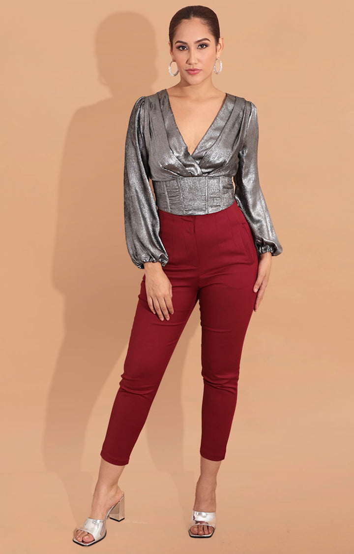 Blusa gris metalica - BLUSA Boutiquemirel 