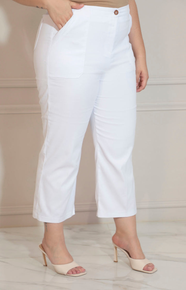 Pantalon blanco con bolsas frontales - PANTALON Boutiquemirel 
