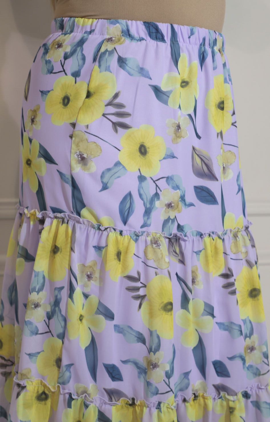 Falda lila estampada con elástico - FALDA Boutiquemirel 