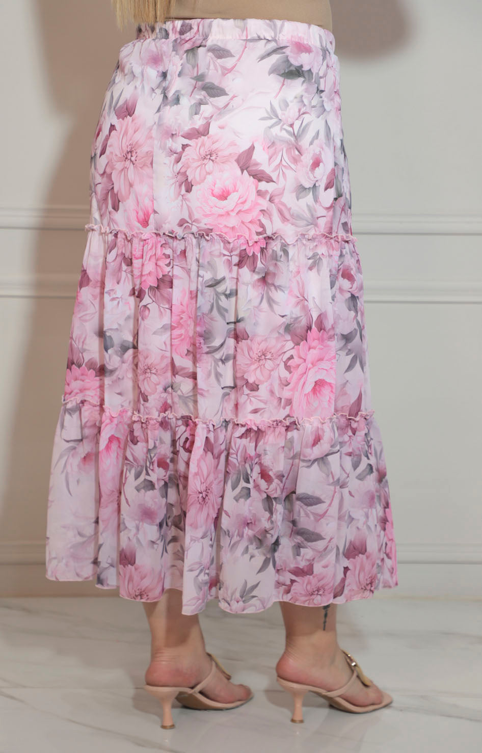 Falta rosa estampada con elástico - FALDA Boutiquemirel 