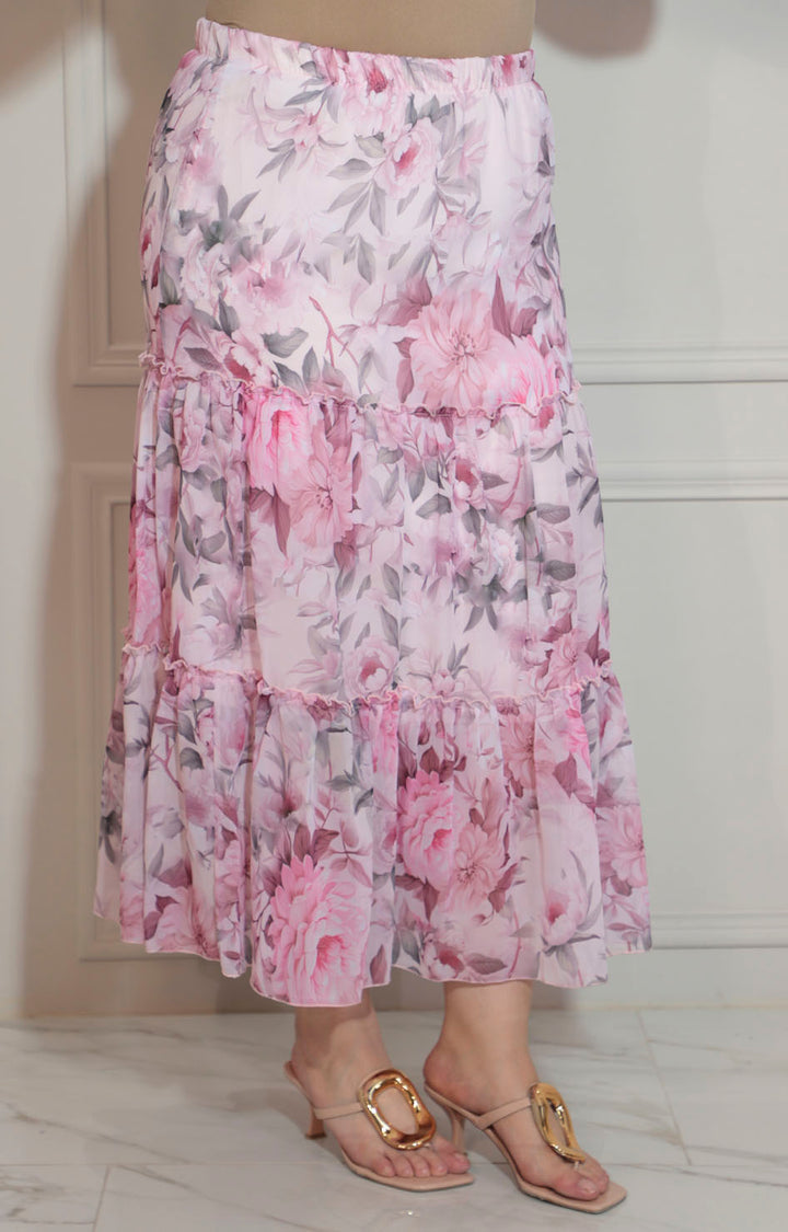 Falta rosa estampada con elástico - FALDA Boutiquemirel 