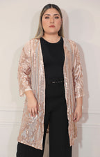 Kimono beige con lentejuela - KIMONO Boutiquemirel 