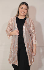 Kimono beige con lentejuela - KIMONO Boutiquemirel 