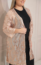 Kimono beige con lentejuela - KIMONO Boutiquemirel 