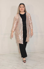 Kimono beige con lentejuela - KIMONO Boutiquemirel 