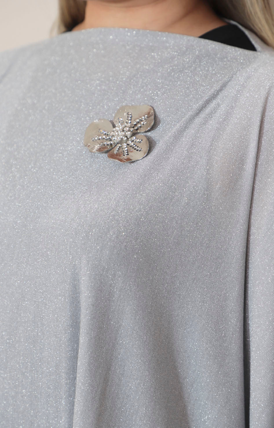 Kimono plata con abertura en hombro - KIMONO Boutiquemirel 