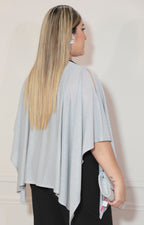 Kimono plata con abertura en hombro - KIMONO Boutiquemirel 