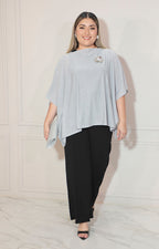 Kimono plata con abertura en hombro - KIMONO Boutiquemirel 