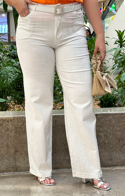 Pantalón blanco con plata - Boutiquemirel