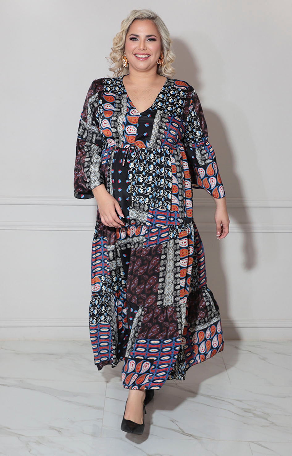 Vestido azul marino paisley - VESTIDO XL Boutiquemirel 