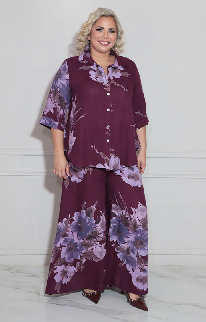 Conjunto morado floreado - CONJUNTO Boutiquemirel 