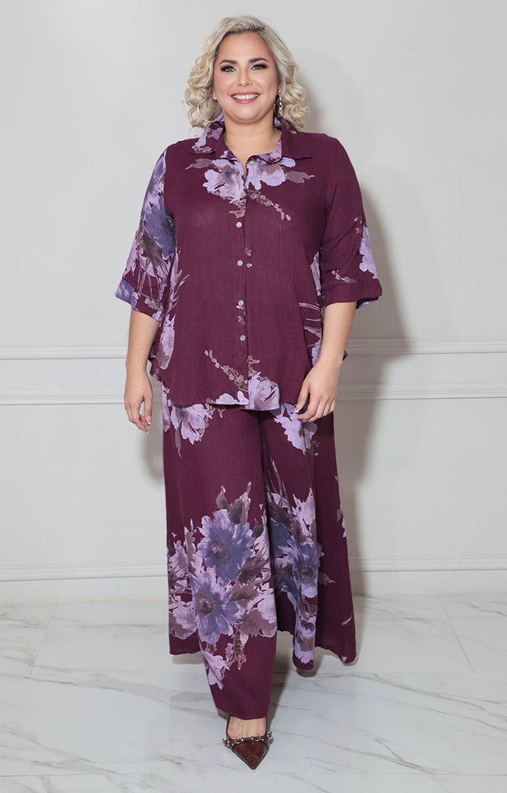 Conjunto morado floreado - CONJUNTO Boutiquemirel 