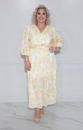 Vestido amarillo con flores - VESTIDO XL Boutiquemirel 