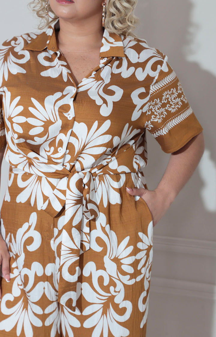 Palazzo café estampado - PALAZZO XL Boutiquemirel 