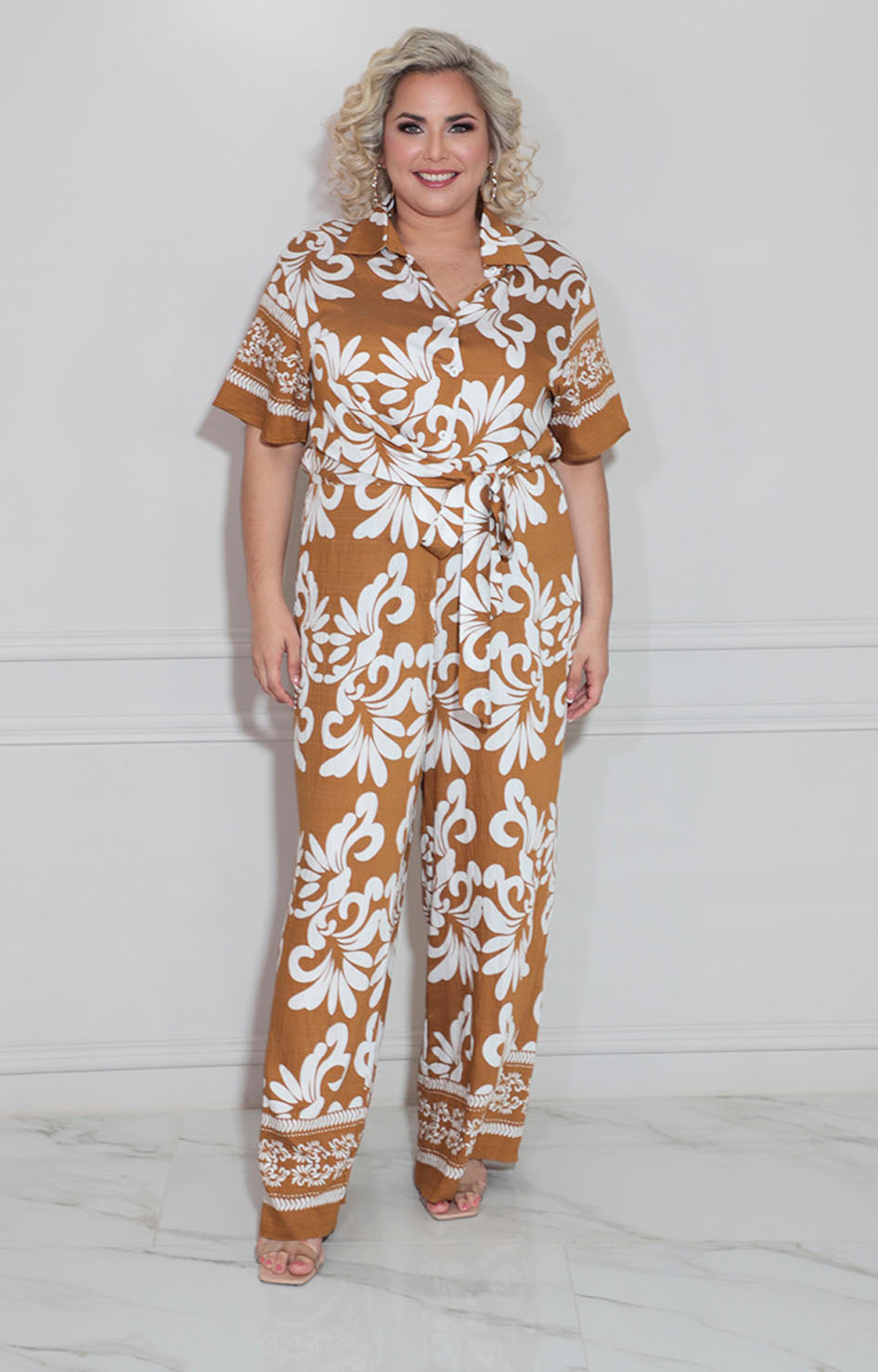 Palazzo café estampado - PALAZZO XL Boutiquemirel 