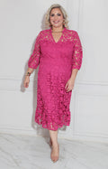 Vestido fucsia de encaje - VESTIDO XL Boutiquemirel 