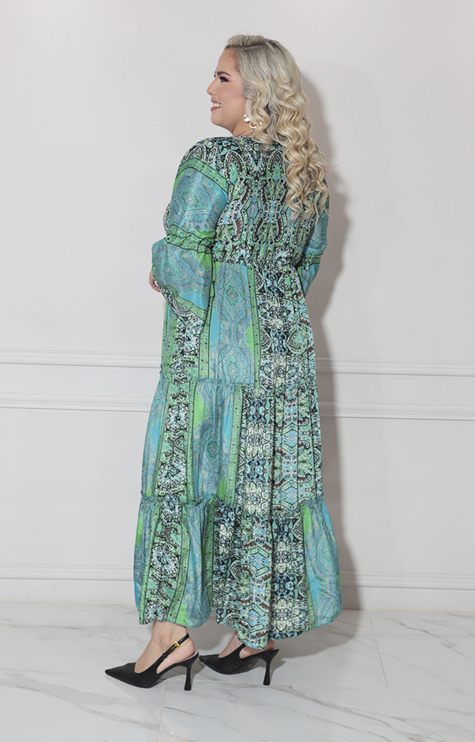 Vestido verde paisley - VESTIDO XL Boutiquemirel 