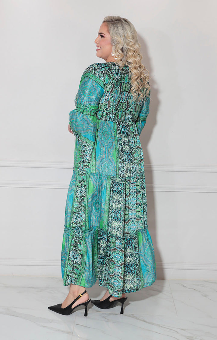 Vestido verde paisley - VESTIDO XL Boutiquemirel 