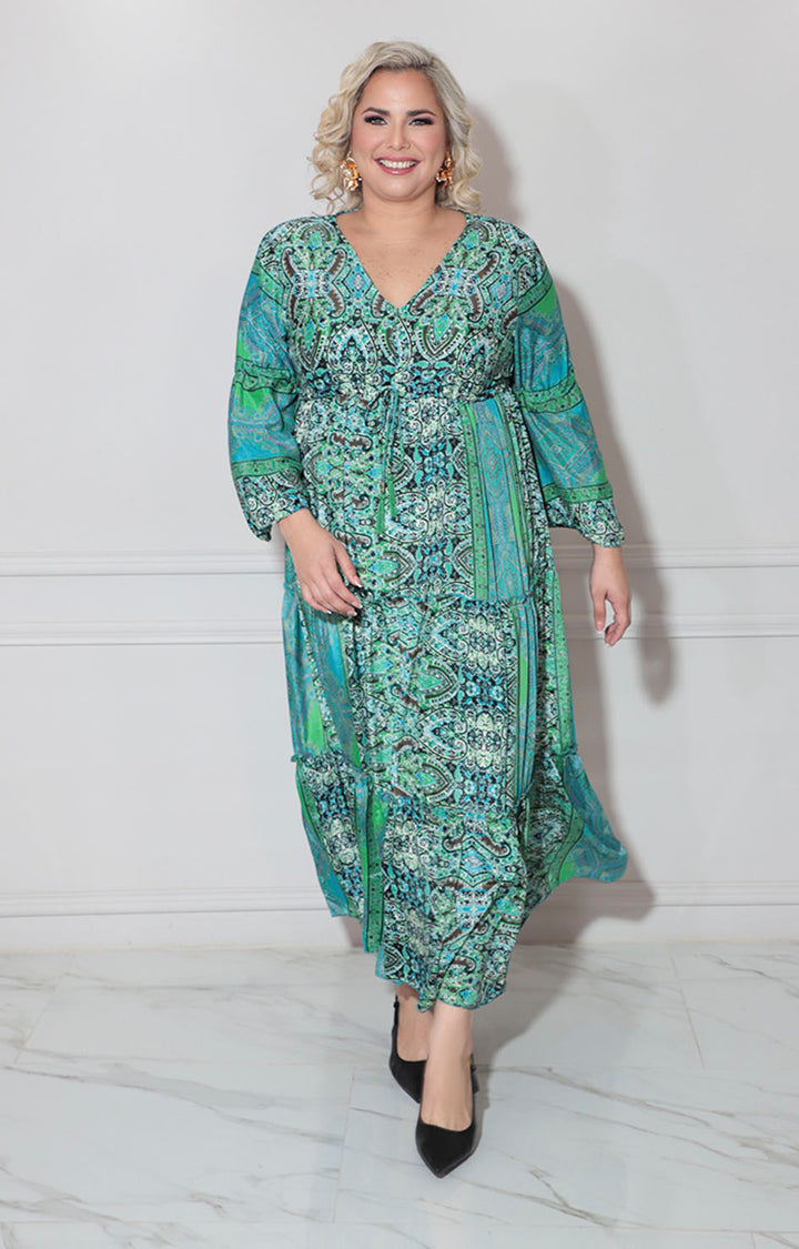 Vestido verde paisley - VESTIDO XL Boutiquemirel 