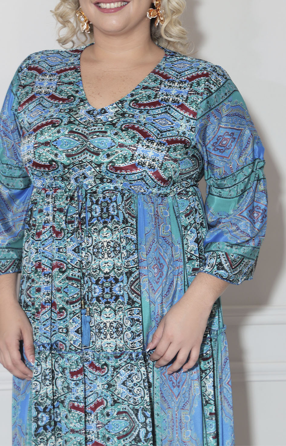 Vestido azul paisley - VESTIDO XL Boutiquemirel 
