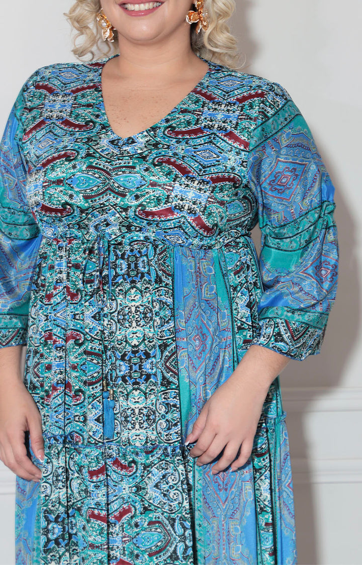 Vestido azul paisley - VESTIDO XL Boutiquemirel 