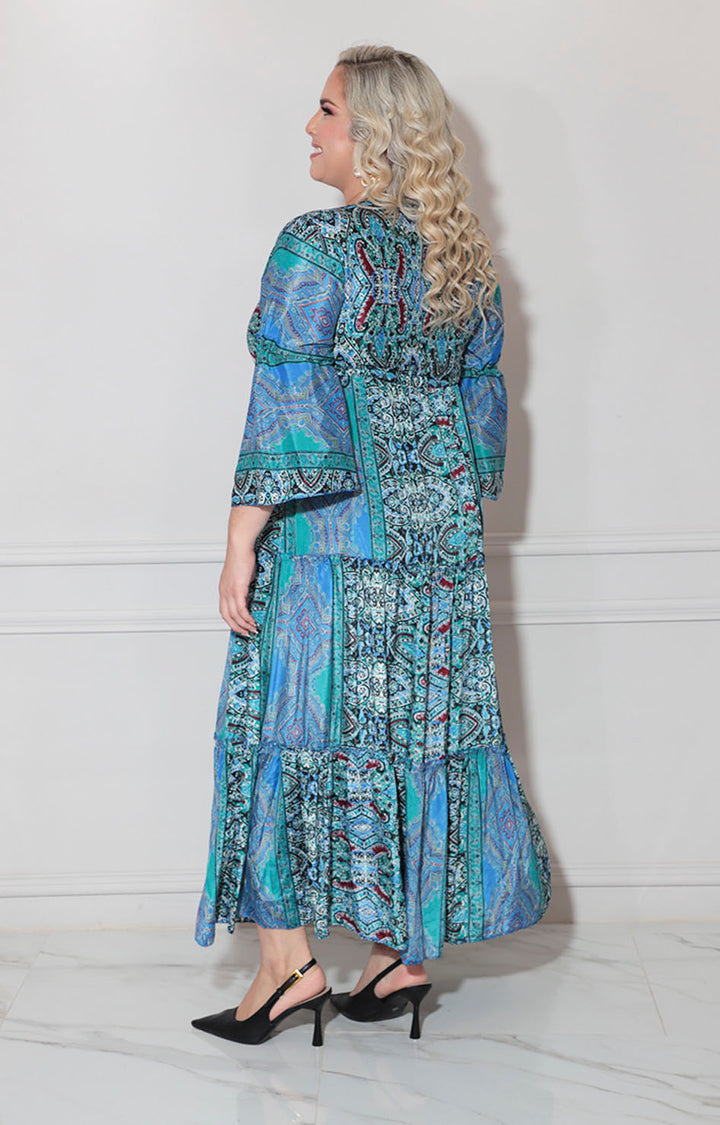 Vestido azul paisley - VESTIDO XL Boutiquemirel 