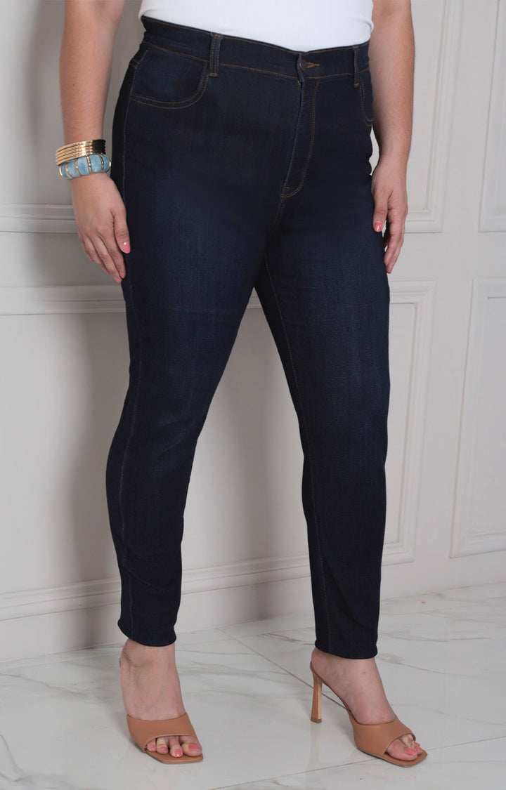 Pantalòn de mezclilla obscuro - PANTALON MEZCLILLA CURVY Boutiquemirel 
