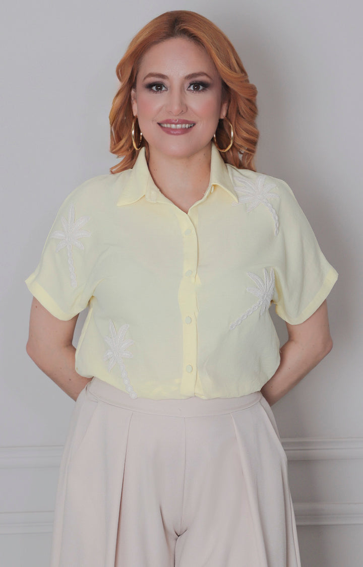 Blusa amarilla de botones - BLUSAS REGULAR Boutiquemirel 